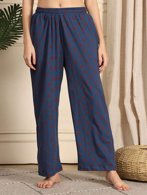 women printed mid rise full length pajama - 21939486 - Standard Image - 0