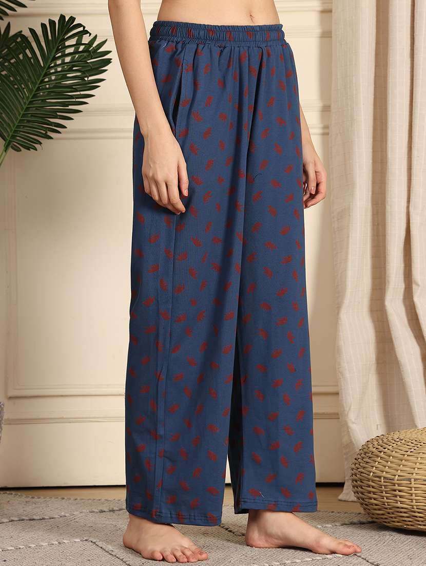 women printed mid rise full length pajama - 21939486 - Standard Image - 3