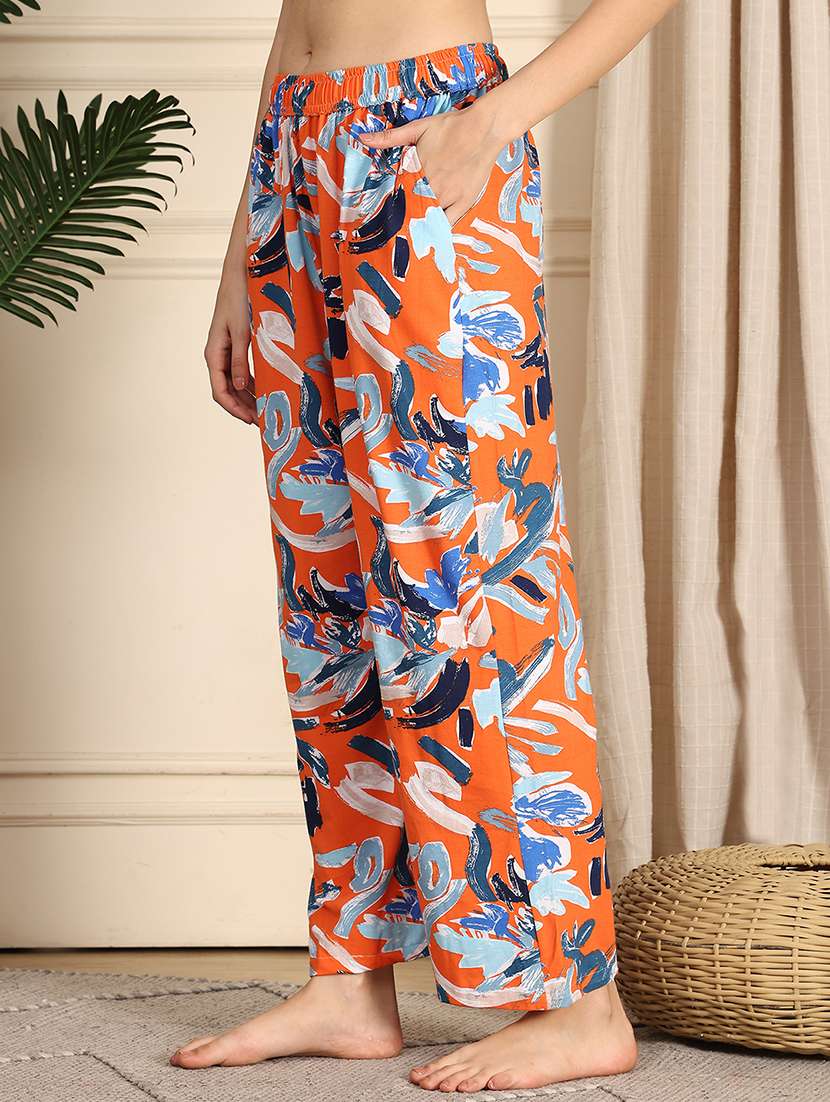 women printed mid rise full length pajama - 21939492 -  Standard Image - 3