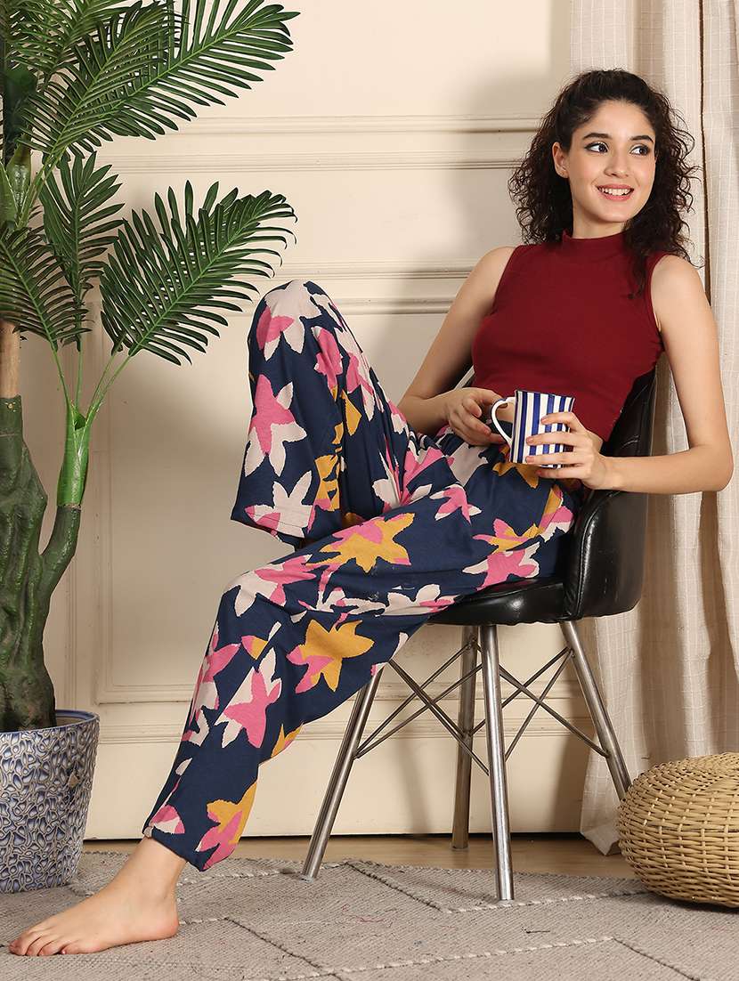 women printed mid rise full length pajama - 21939498 - Standard Image - 5