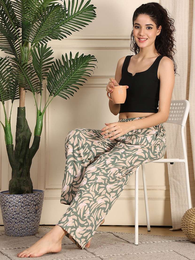 women printed mid rise full length pajama - 21939502 -  Standard Image - 5