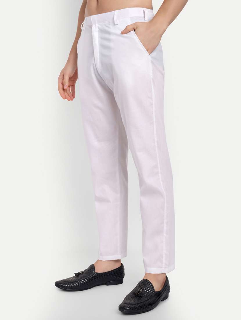 men mandarin neck kurta with trousers ethnic wear set - 21939560 -  Standard Image - 5