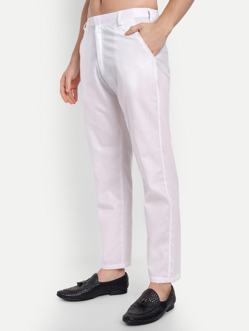 men mandarin neck kurta with trousers ethnic wear set - 21939565 - Standard Image - 5