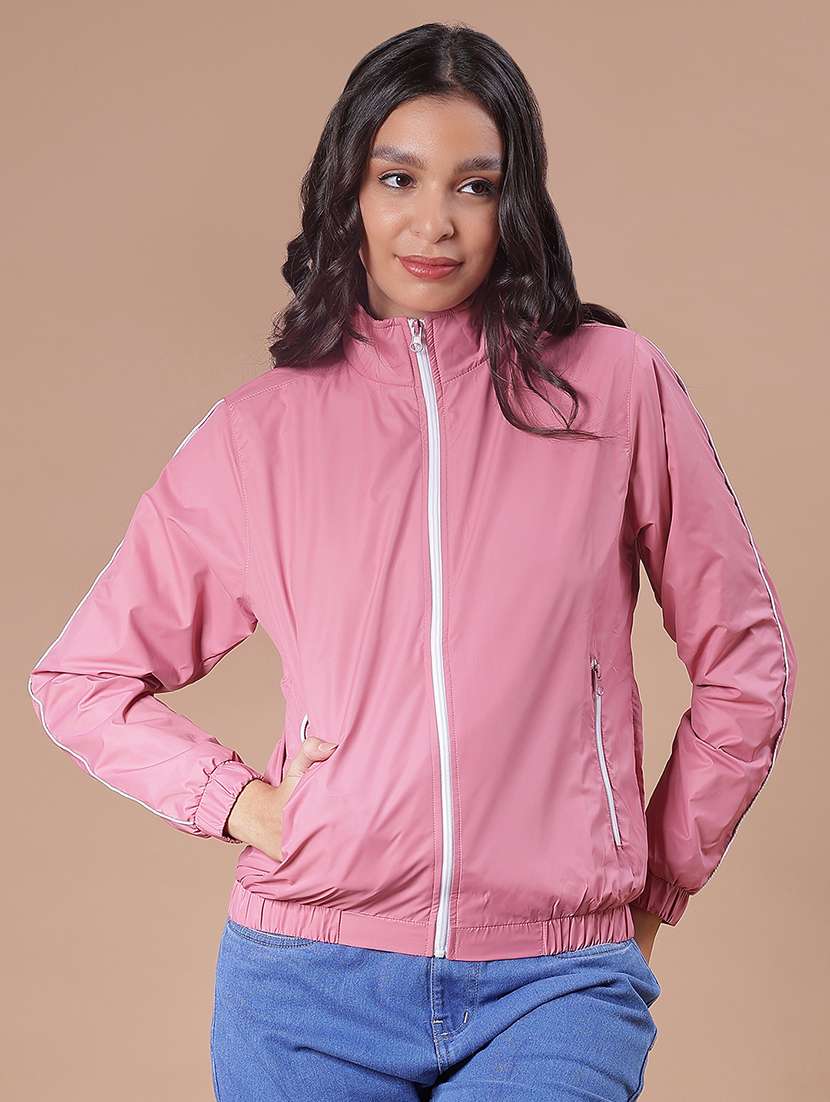 women solid long sleeve windcheater jacket - 21939630 -  Zoom Image - 0