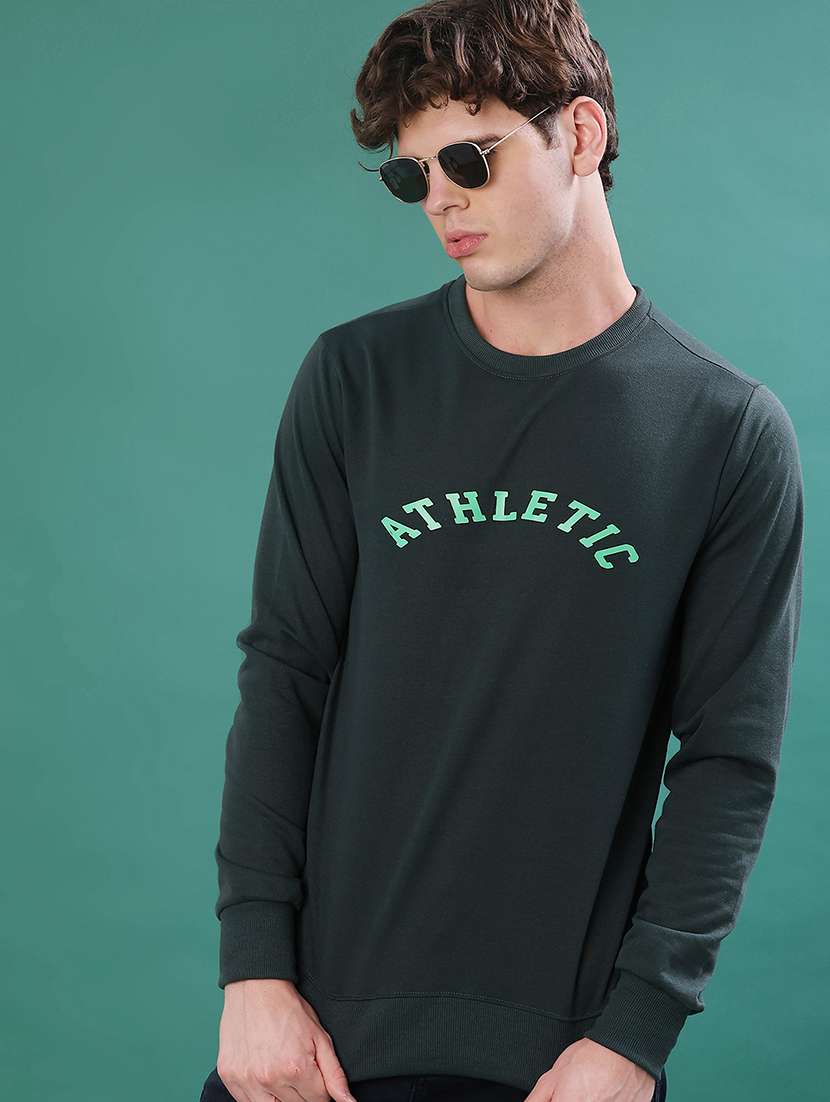 men printed long sleeve sweatshirt