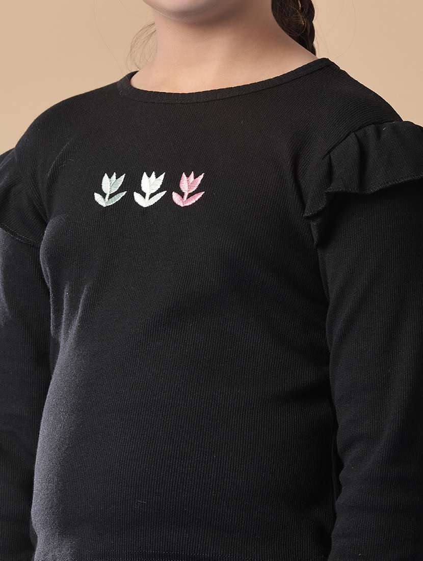 girls embroidered long sleeve t-shirt - 21939716 -  Standard Image - 5
