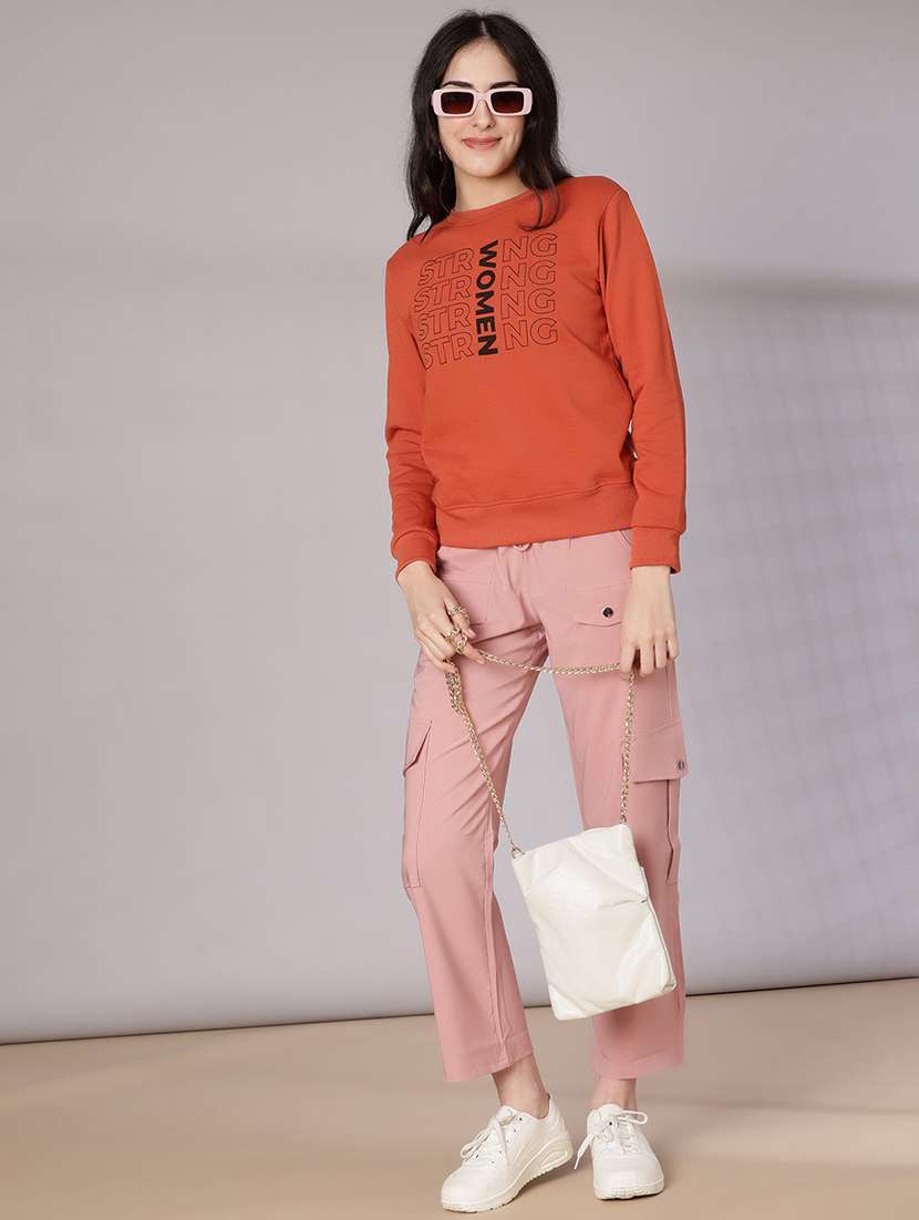 women chest print long sleeve sweatshirt - 21939728 -  Standard Image - 3