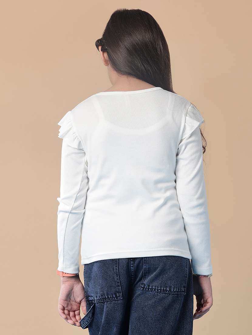 girls embroidered long sleeve t-shirt - 21939813 -  Standard Image - 3