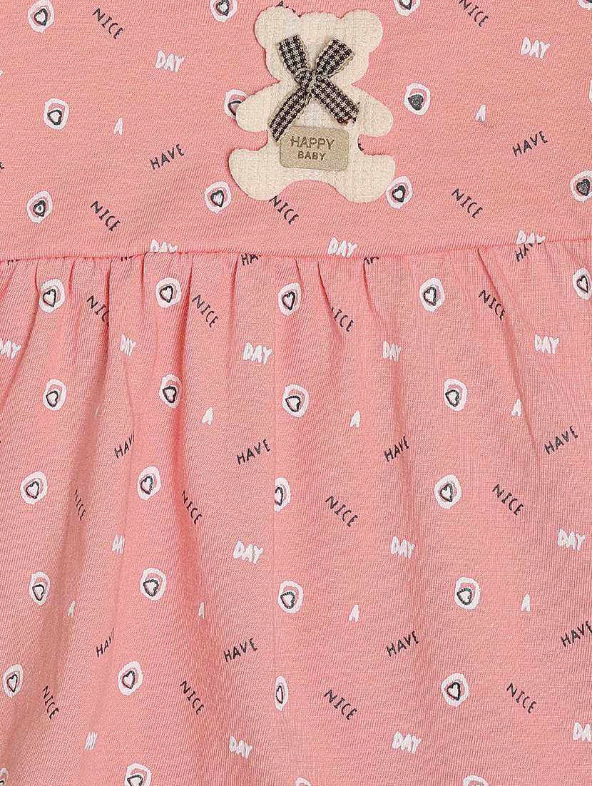 girls peach cotton blend frock - 21939840 -  Standard Image - 5