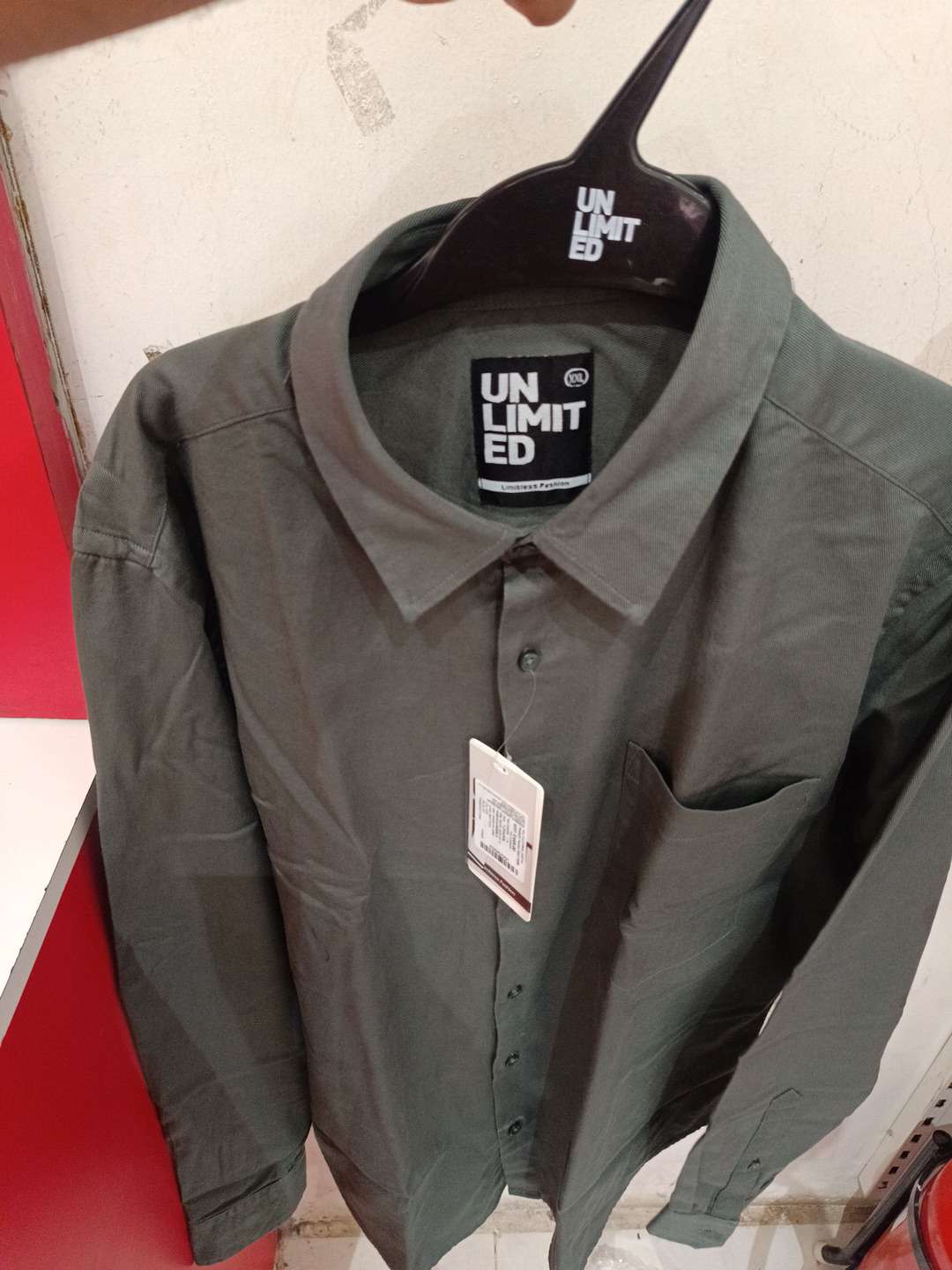olive cotton formal shirt - 21939880 - Zoom Image - 0