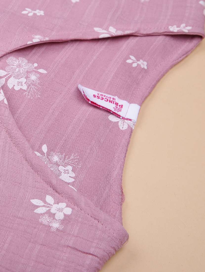 girls floral printed round neck frock - 21939886 -  Standard Image - 3