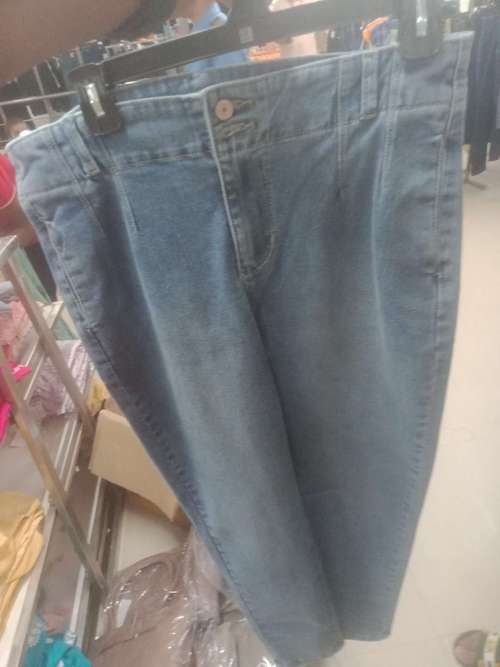 light blue satin lycra jeans - 21939890 - Standard Image - 0