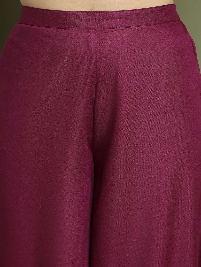 women embroidered sleeveless kurta palazzo with dupatta set - 21940064 -  Standard Image - 3