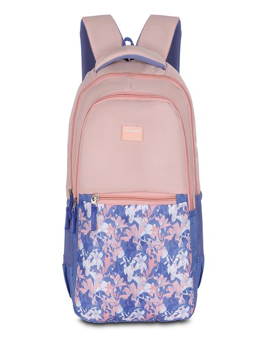 priority pink floral printed stylish school backpack - 21940174 -  Standard Image - 0