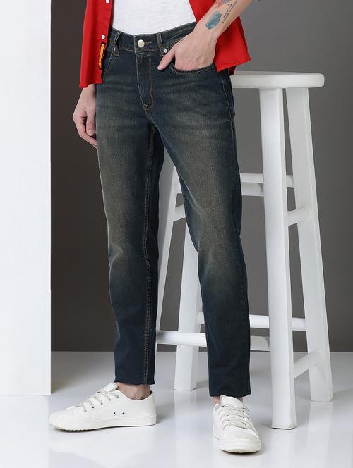 men mid rise full length denim jeans - 21940443 - Standard Image - 0