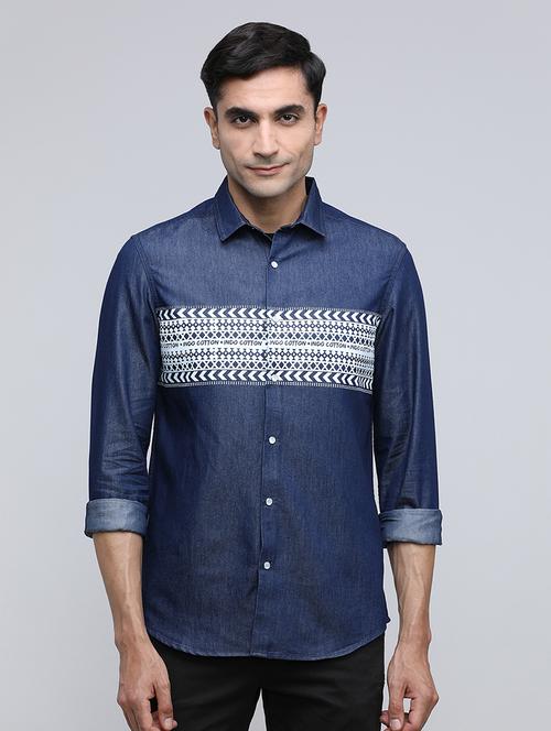 men printed long sleeve regular fit casual shirt - 21940476 -  Standard Image - 0