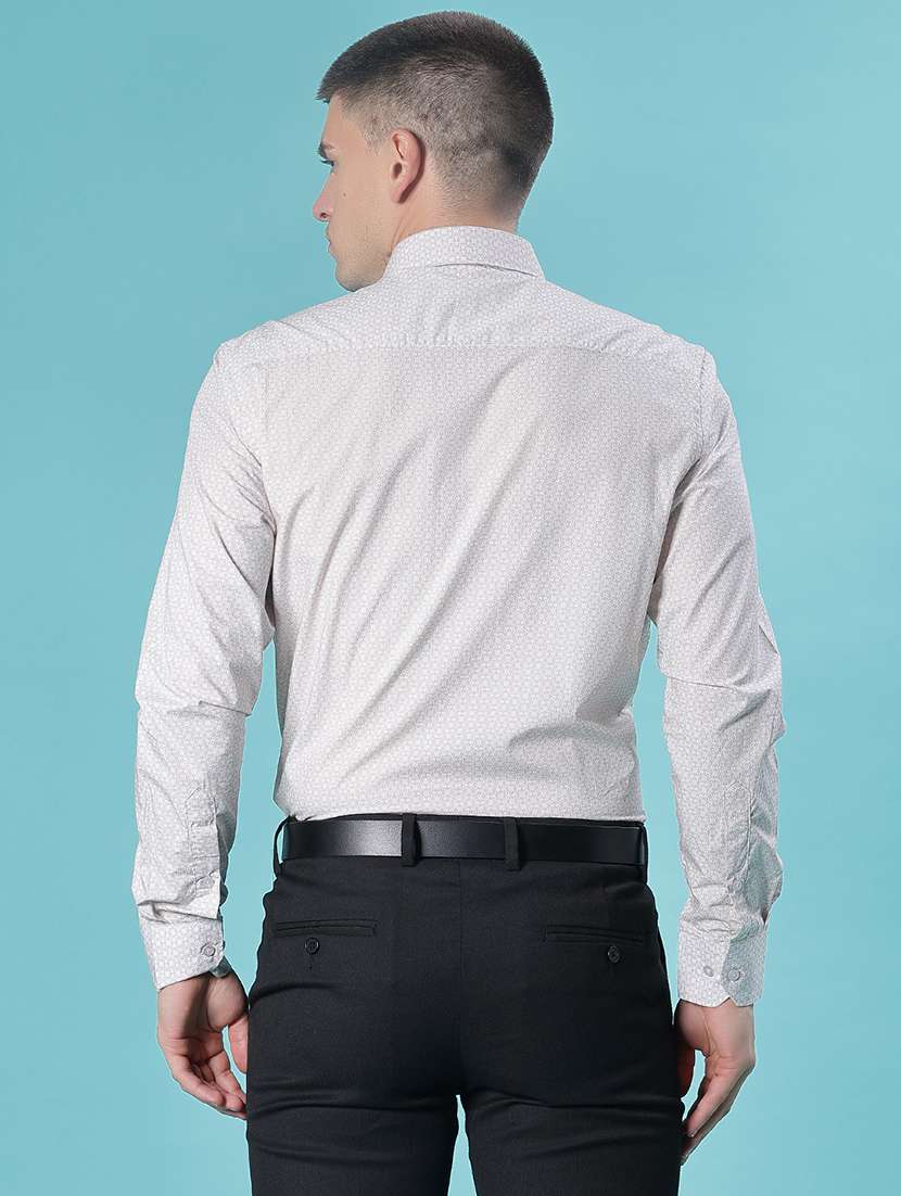 men printed collared long sleeve shirt - 21940486 -  Standard Image - 3