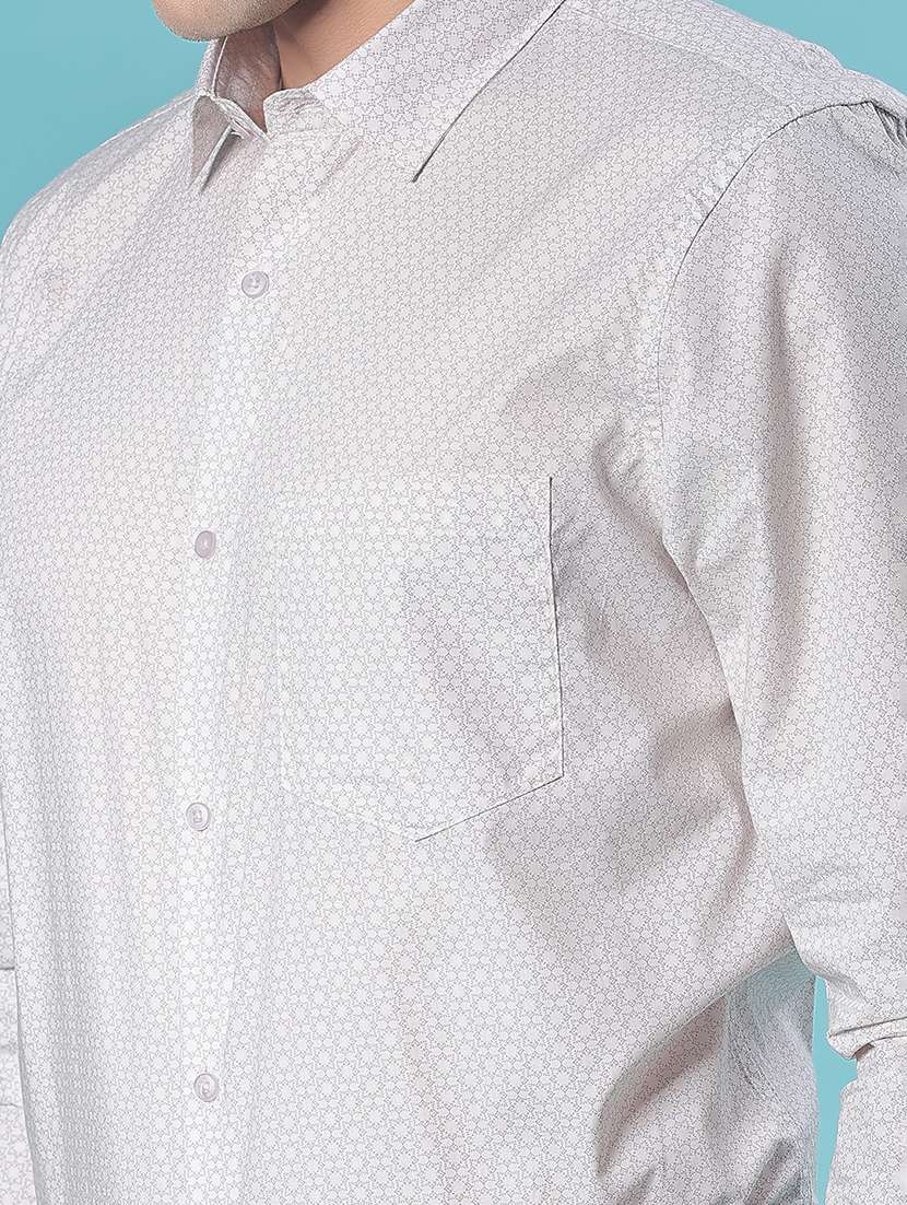 men printed collared long sleeve shirt - 21940486 -  Standard Image - 5