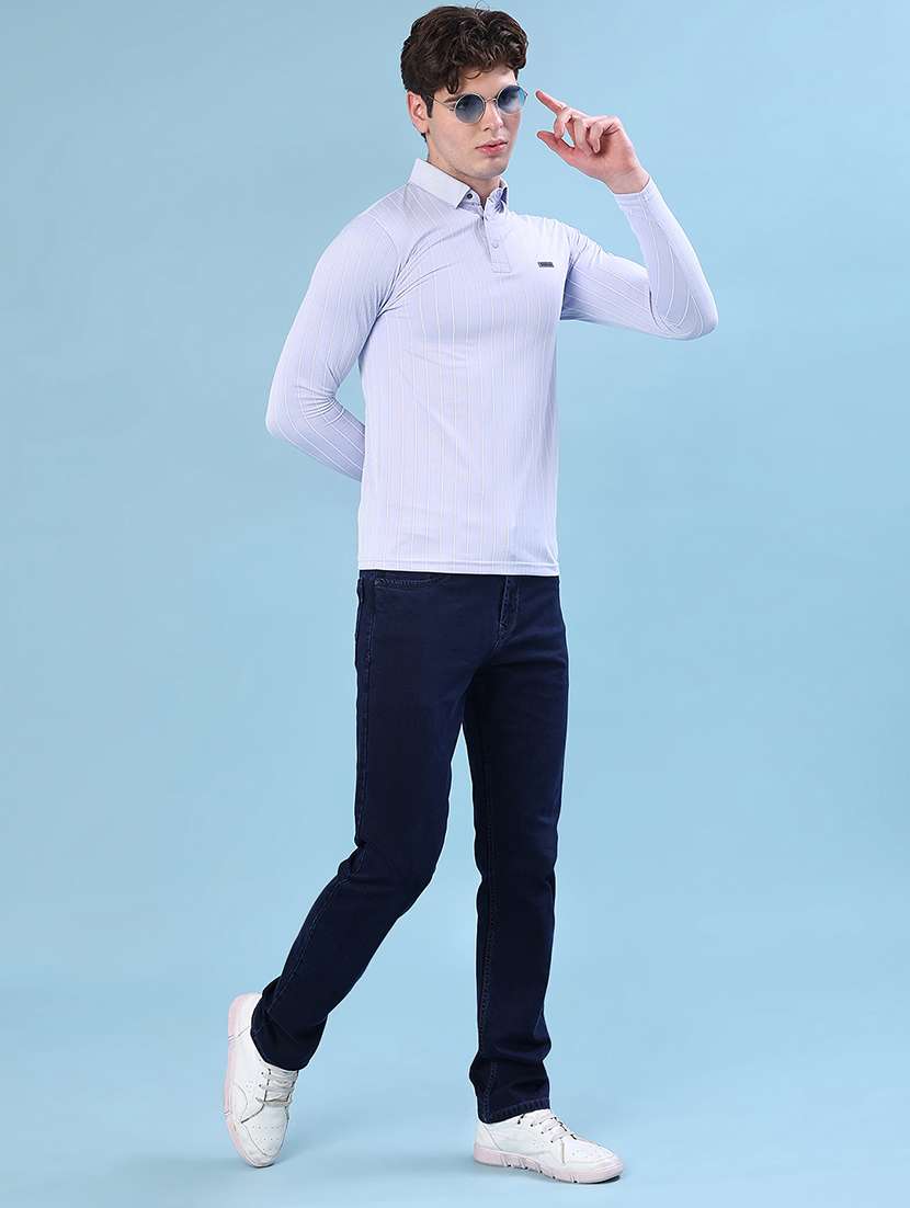men striped long sleeve slim fit t-shirt - 21940506 -  Standard Image - 3