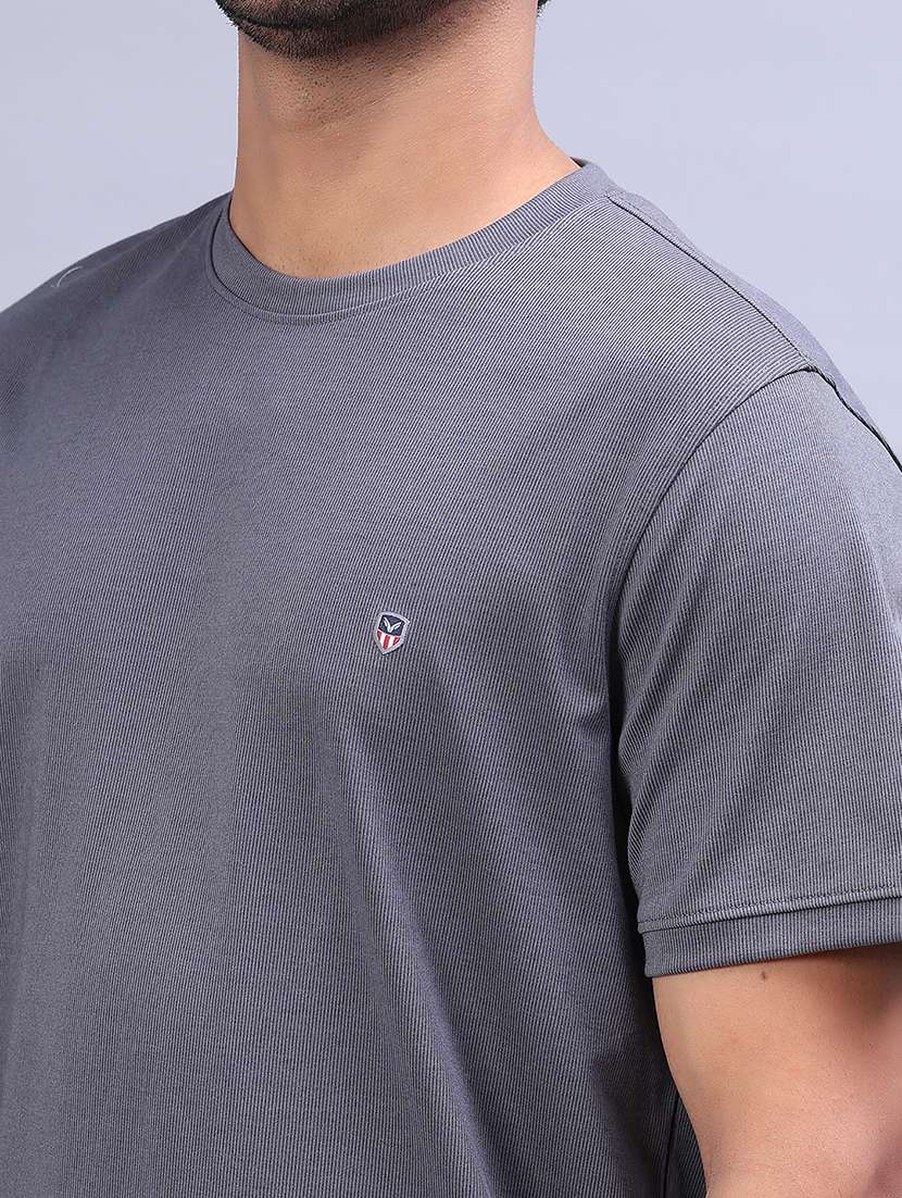 men solid short sleeve regular fit t-shirt - 21940523 - Standard Image - 3