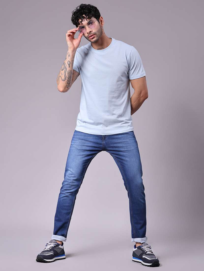 men washed mid rise full length jean - 21940546 -  Standard Image - 3