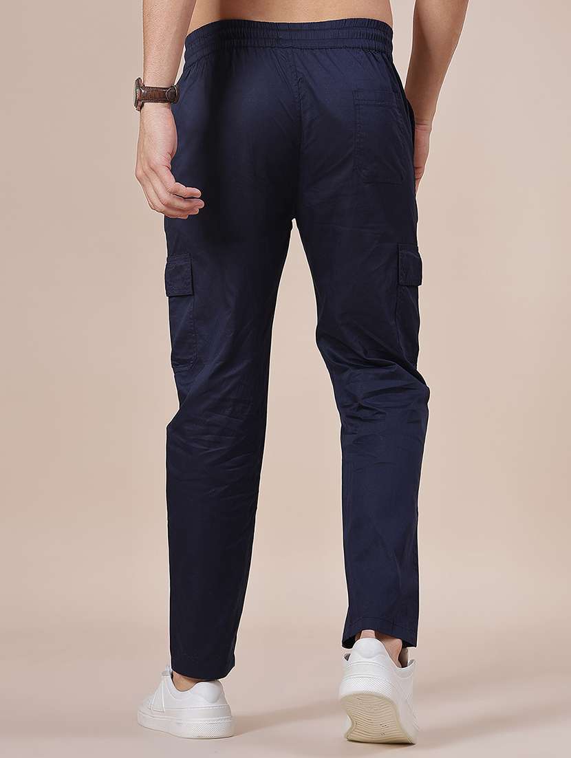 men solid mid rise regular fit cargo - 21940602 -  Standard Image - 3