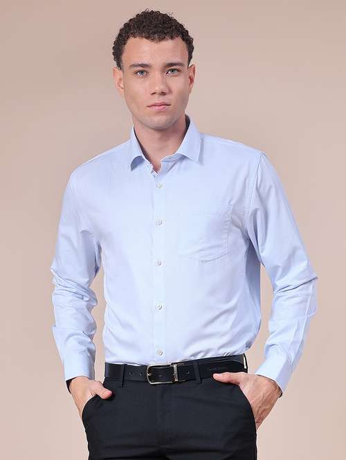 men solid collared long sleeve shirt - 21940620 -  Standard Image - 0