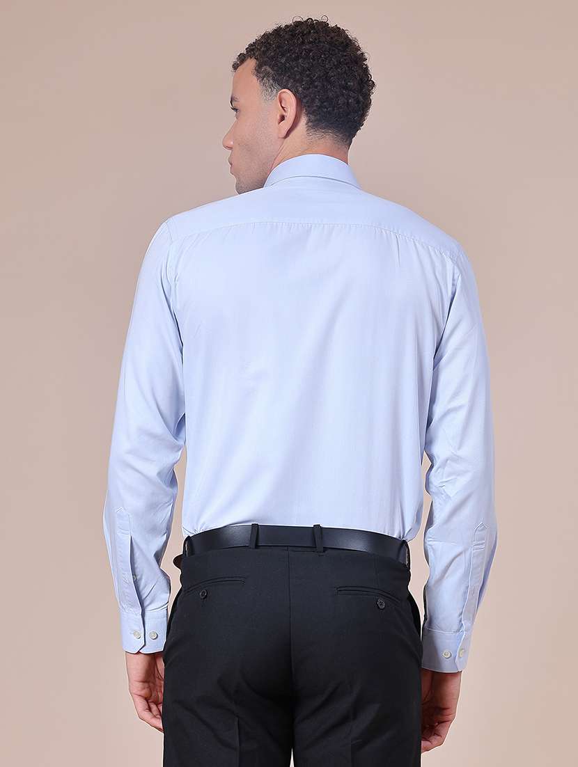men solid collared long sleeve shirt - 21940620 -  Standard Image - 3