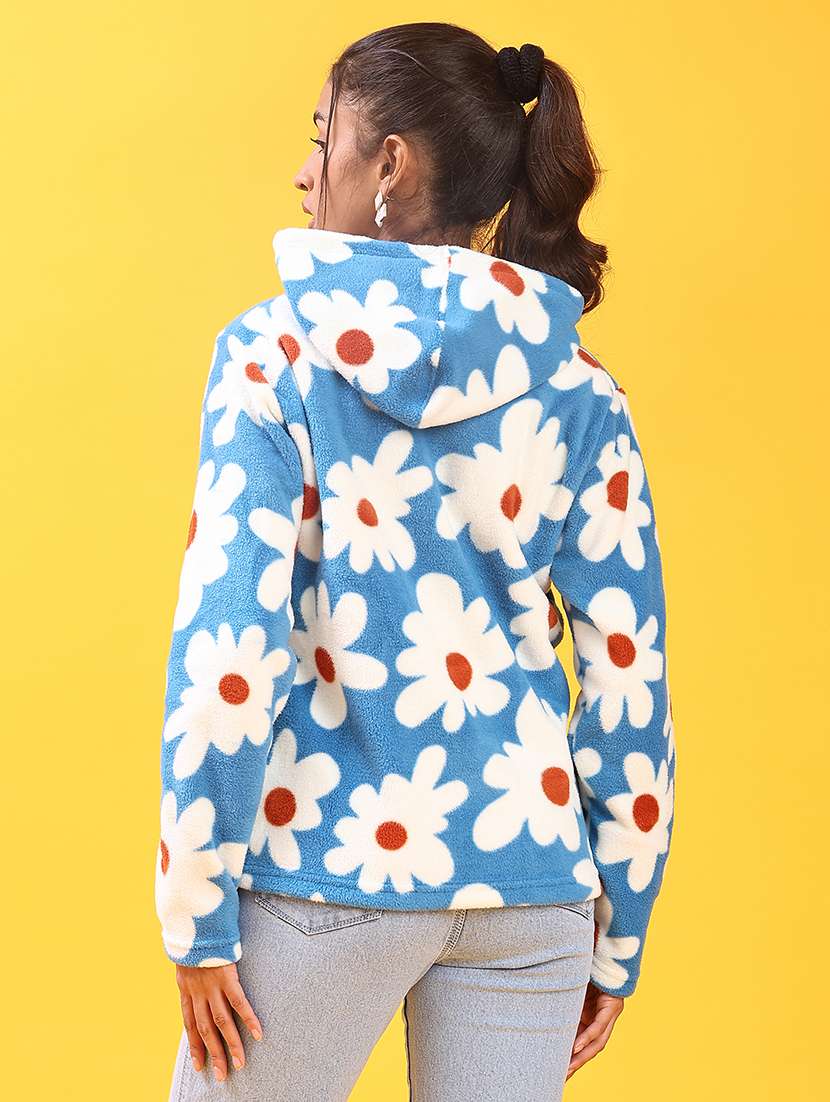 women printed long sleeve hooded sweatshirt - 21940646 -  Standard Image - 3