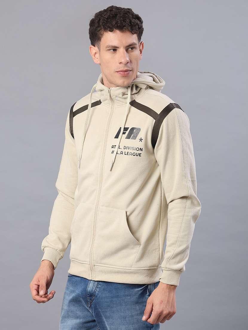 men printed long sleeve hooded sweatshirt - 21940658 -  Standard Image - 3