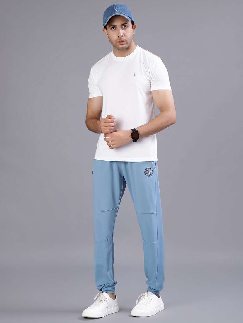 men solid mid rise regualr fit jogger - 21940708 -  Standard Image - 3