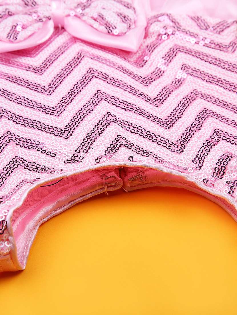 girls self designed sleeveless flared frock with hairband - 21940718 -  Standard Image - 3