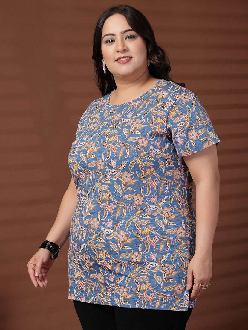 women plus size printed short sleeve t-shirt - 21940816 -  Standard Image - 3