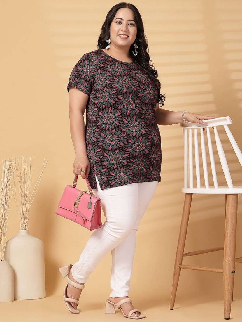 women plus size printed short sleeve t-shirt - 21940818 - Standard Image - 5