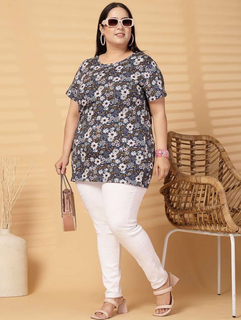 women plus size printed short sleeve t-shirt - 21940820 -  Standard Image - 5