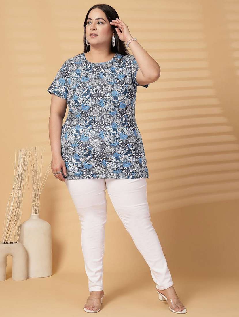 women plus size printed short sleeve t-shirt - 21940822 - Standard Image - 5