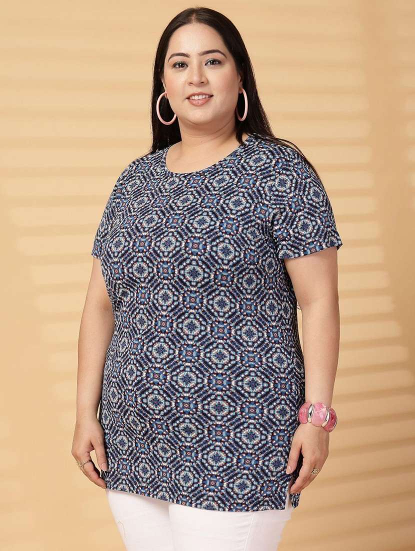women plus size printed short sleeve t-shirt - 21940825 -  Standard Image - 3
