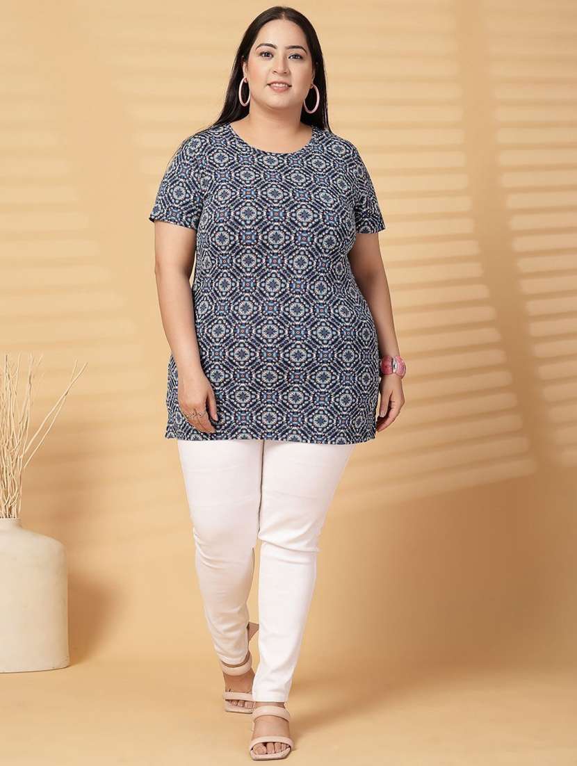 women plus size printed short sleeve t-shirt - 21940825 -  Standard Image - 5