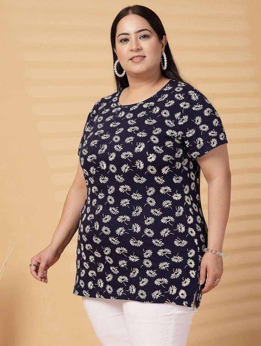 women plus size printed short sleeve t-shirt - 21940826 -  Standard Image - 3