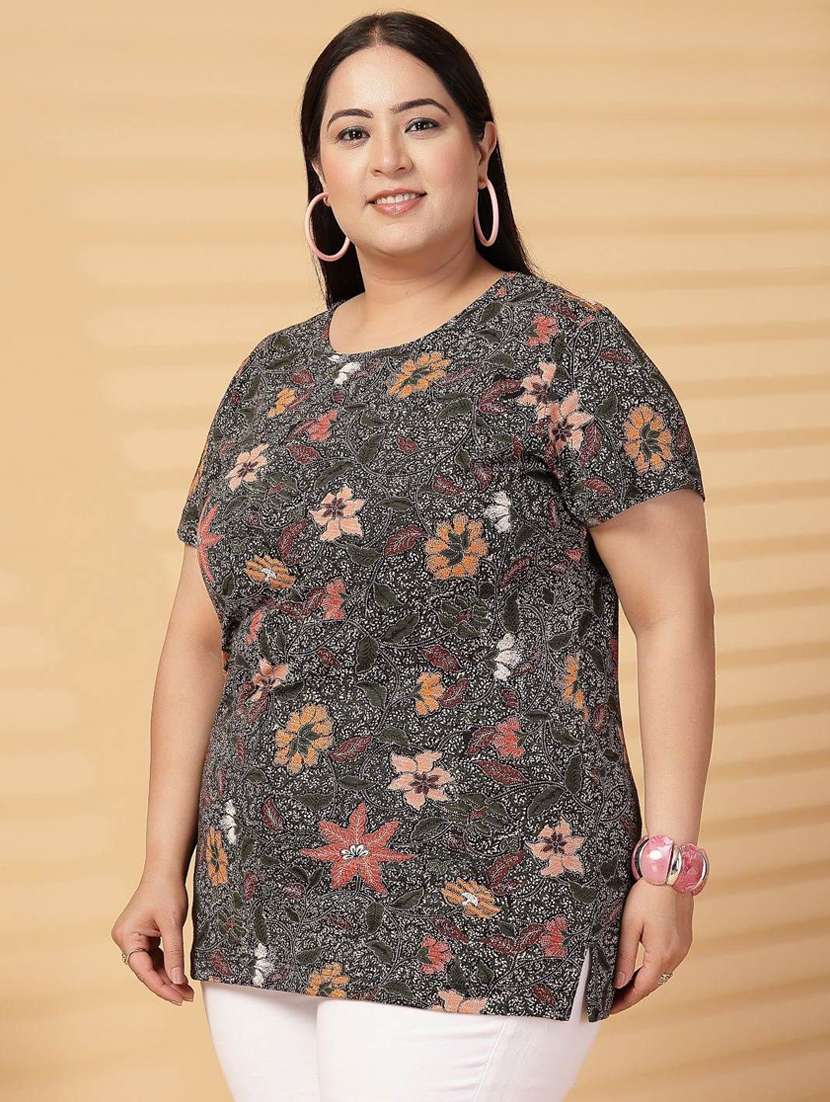 women plus size printed short sleeve t-shirt - 21940828 - Standard Image - 3