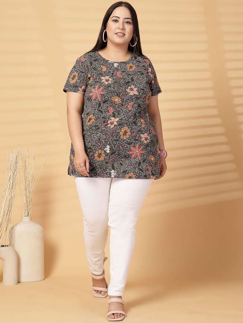 women plus size printed short sleeve t-shirt - 21940828 - Standard Image - 5