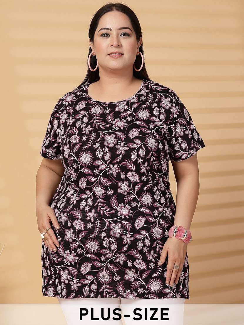 women plus size printed short sleeve t-shirt - 21940831 - Zoom Image - 0