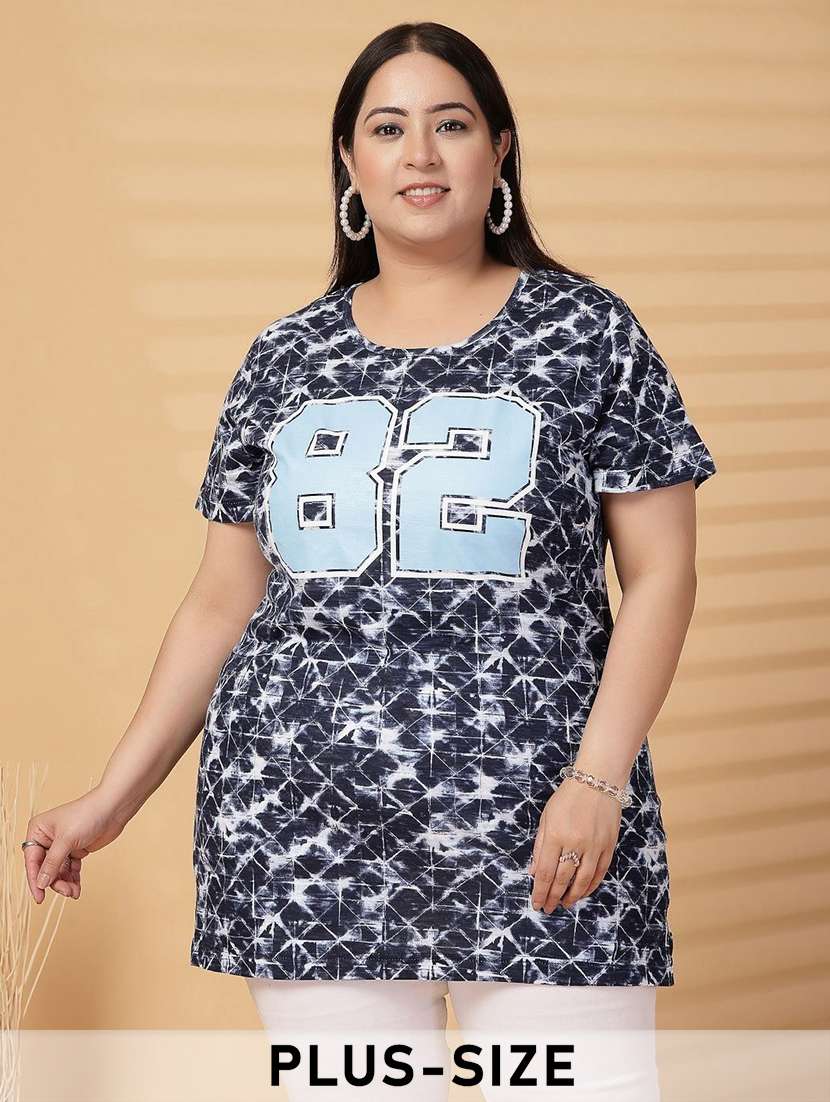 women plus size printed short sleeve t-shirt