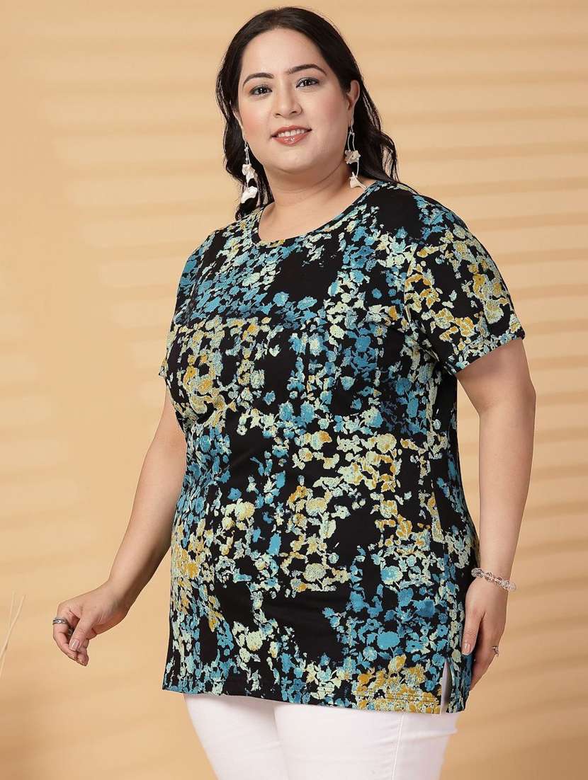 women plus size printed short sleeve t-shirt - 21940834 -  Standard Image - 3