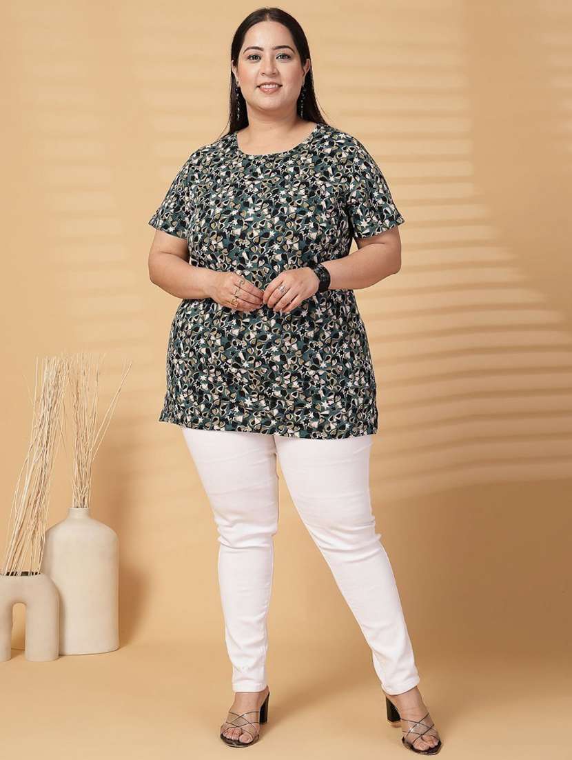 women plus size printed short sleeve t-shirt - 21940835 -  Standard Image - 5