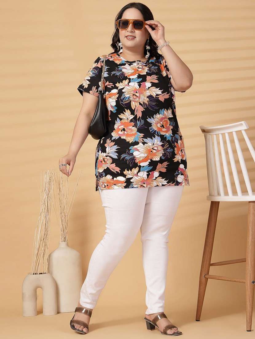 women plus size printed short sleeve t-shirt - 21940838 - Standard Image - 5