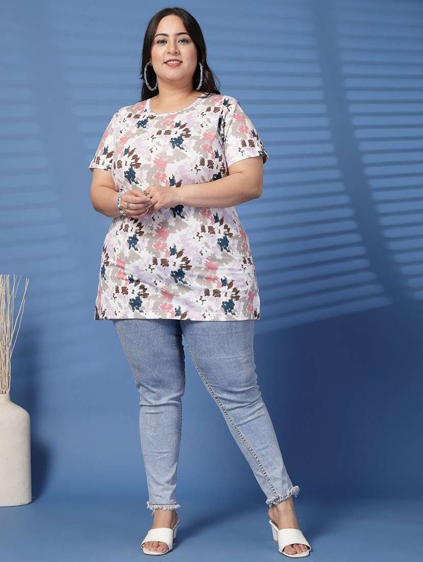 women plus size printed short sleeve t-shirt - 21940841 -  Standard Image - 5