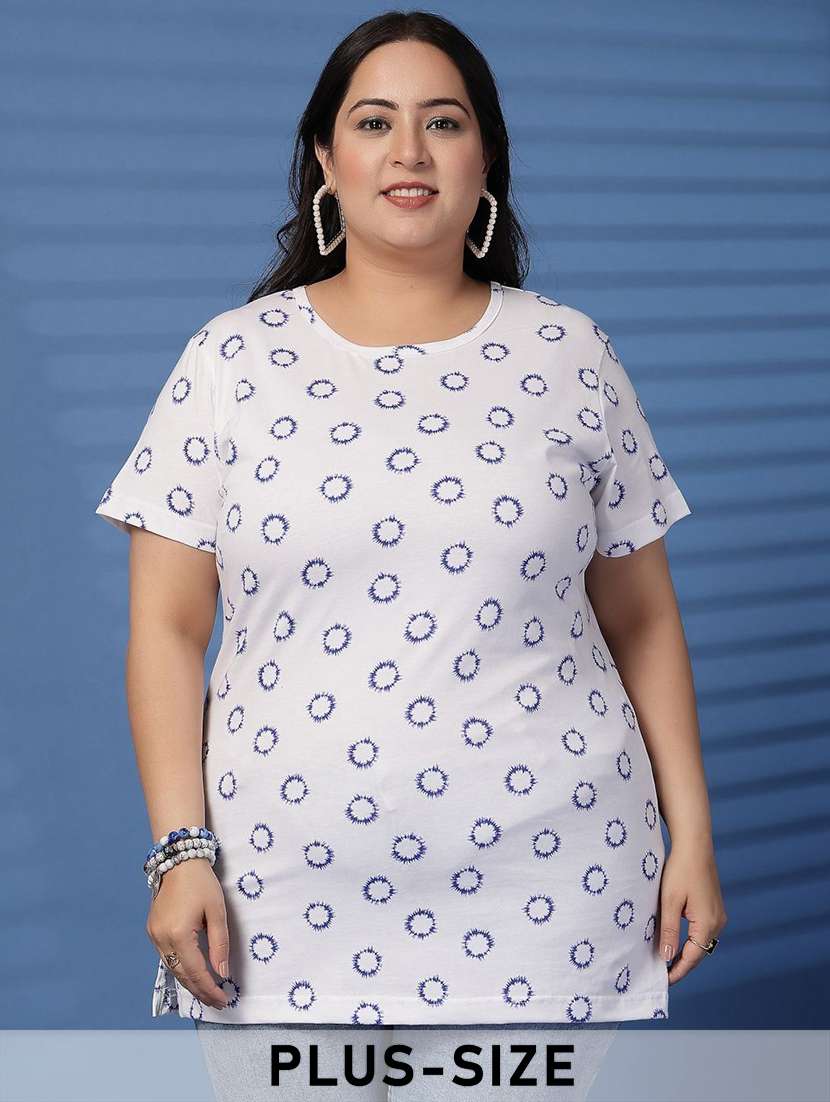 women plus size printed short sleeve t-shirt - 21940847 - Zoom Image - 0