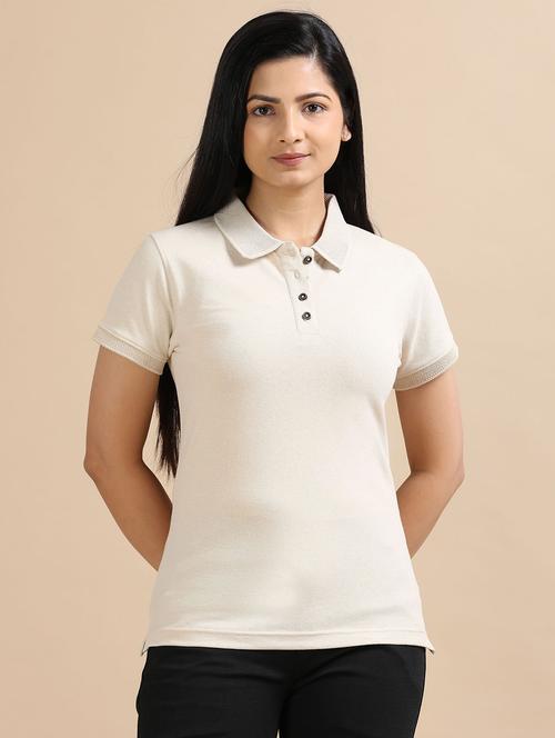 women solid short sleeve slim fit polo t-shirt - 21940990 - Standard Image - 0