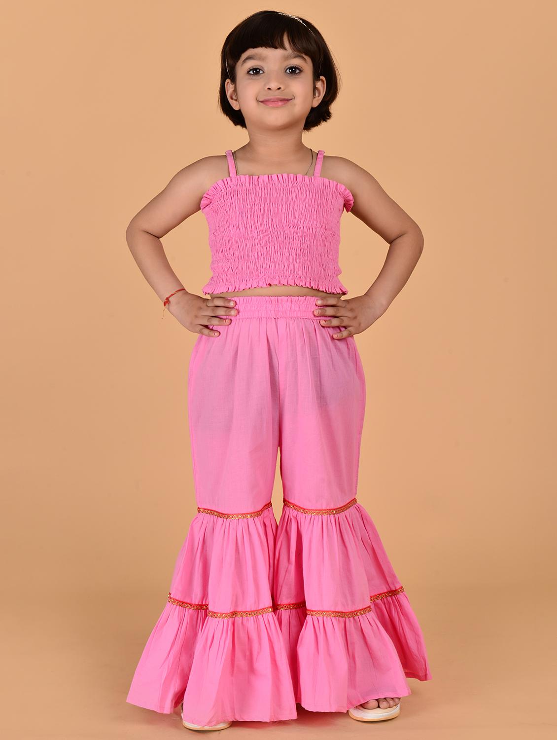 girls floral printed bell sleeve fusion set - 21940997 - Standard Image - 5